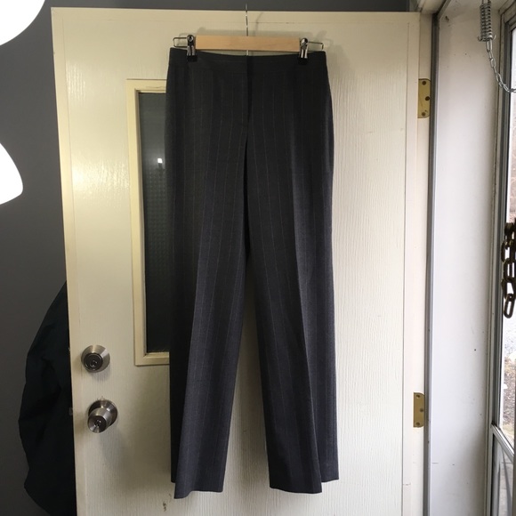 Ann Taylor Wool Charcoal Pinstripe Suit - Picture 6 of 7